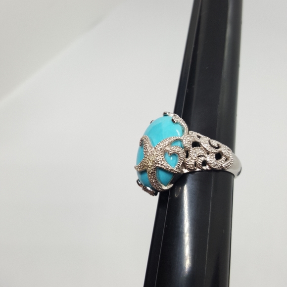 Affinity Diamond- Kingsman Turquoise Woman Ring St - Picture 3 of 6